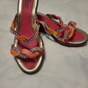 Multi color dress up sandals